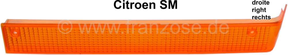 Citroen-DS-11CV-HY - SM, taillight turn signal cap on the right. Color: orange. Suitable for Citroen SM.