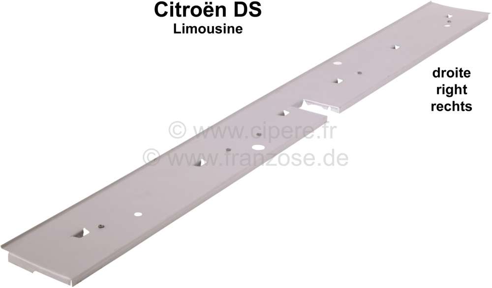 Sonstige-Citroen - Reinforcing plate in the box sill on the right. Suitable for Citroen DS sedan. Or. No. D74