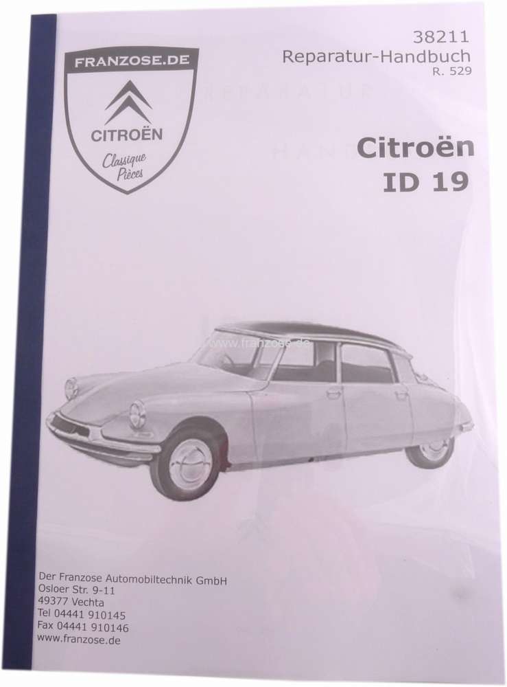 Citroen-DS-11CV-HY - Repair manual, for Citroen ID 19. Edition 1968. For vehicles starting from year of constru