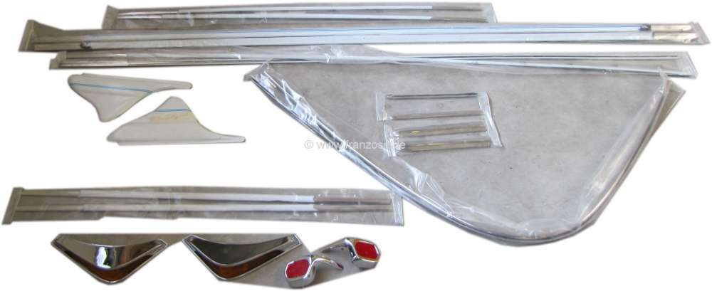 Citroen-DS-11CV-HY - Trim set for Citroen DS Cabrio. Consisting of: Trim top, center + bottom. Turn signal Cabr