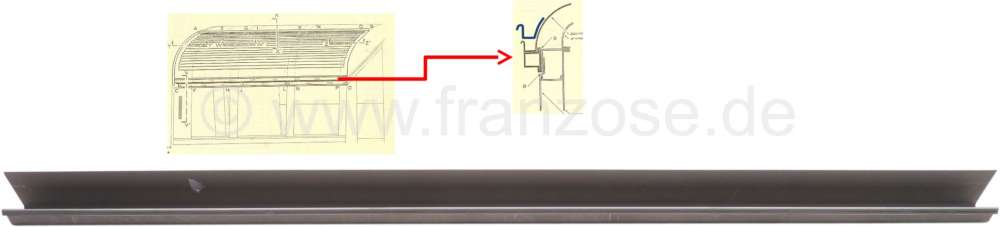 Citroen-DS-11CV-HY - Roof edge repair sheet metal. Suitable for Citroen HY. Length: 1000mm.