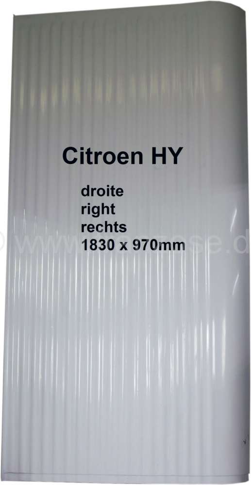Citroen-DS-11CV-HY - Roof half on the right, made of GRP. Suitable for Citroen HY. The roofs have an offset edg