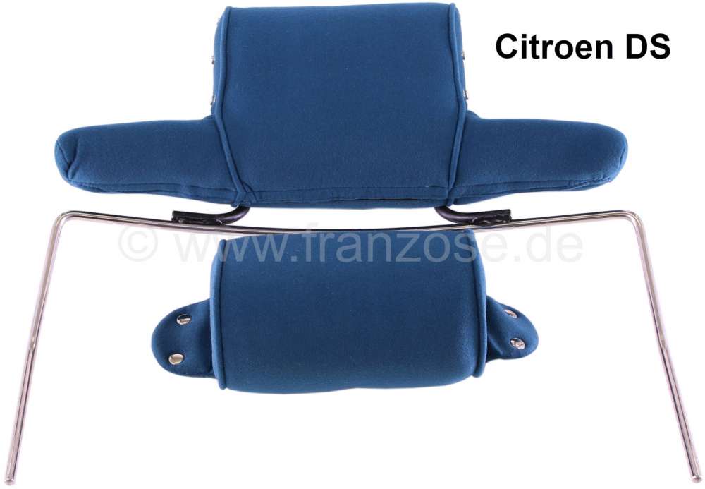 Citroen-DS-11CV-HY - Head rest wide, suitable for Citroen DS (2-piece). Material petrol blue. Per piece.