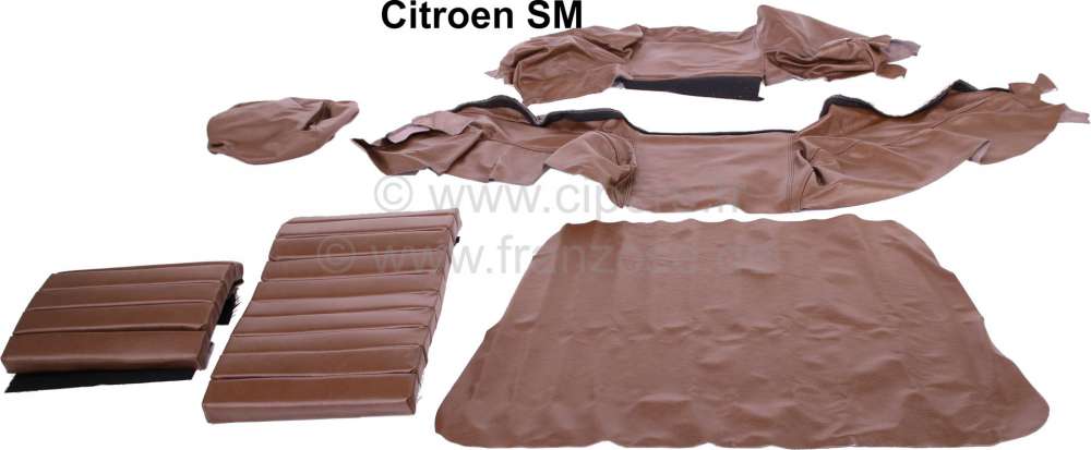 Citroen-DS-11CV-HY - SM, covering front seat completely. Leather brown. Optically and coloured like original. S