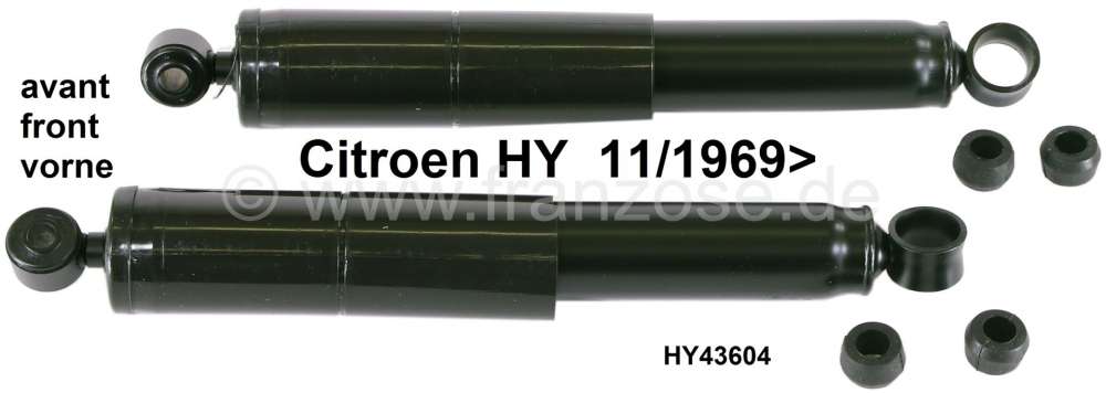 Citroen-DS-11CV-HY - Shock absorber in front (2 fittings), outside. Suitable for Citroen HY, starting from year