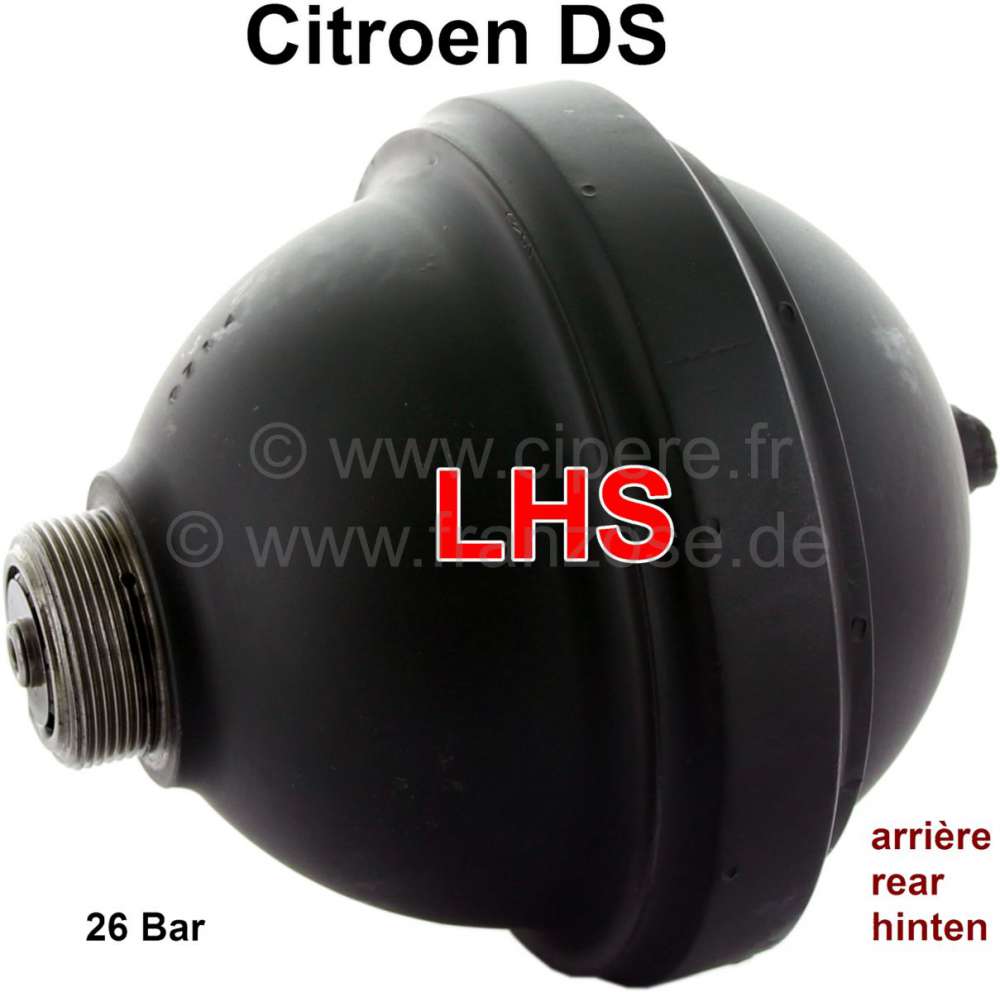 Citroen-DS-11CV-HY - Sphere rear (suspension ball), screwed. Hydraulic system LHS. In the exchange. Suitable fo