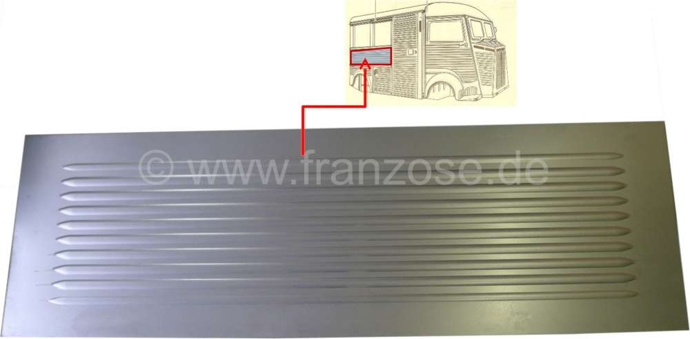 Citroen-DS-11CV-HY - Side plate on the right, with flanges. Flanges length: about 1640mm. Sheet metal length: a