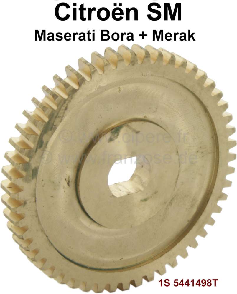 Citroen-DS-11CV-HY - SM, gear wheel (pinion) for the window lifter engine. Suitable for Citroen SM. Maserati Bo