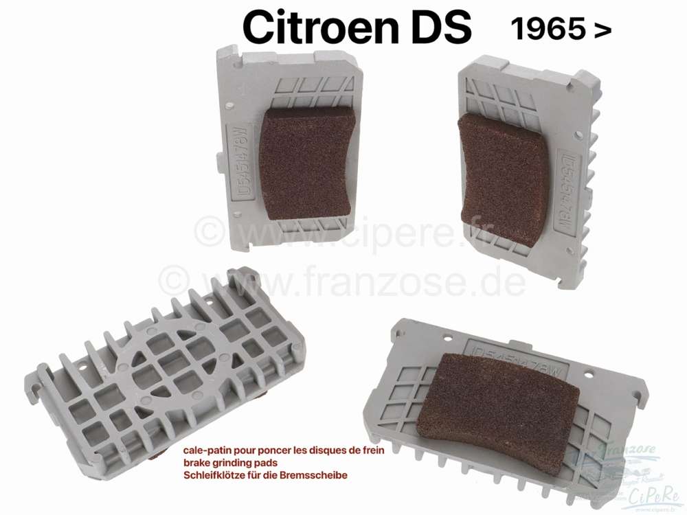 Citroen-DS-11CV-HY - Brake grinding pads, suitable for Citroen DS, starting from year of construction 1965. Cit