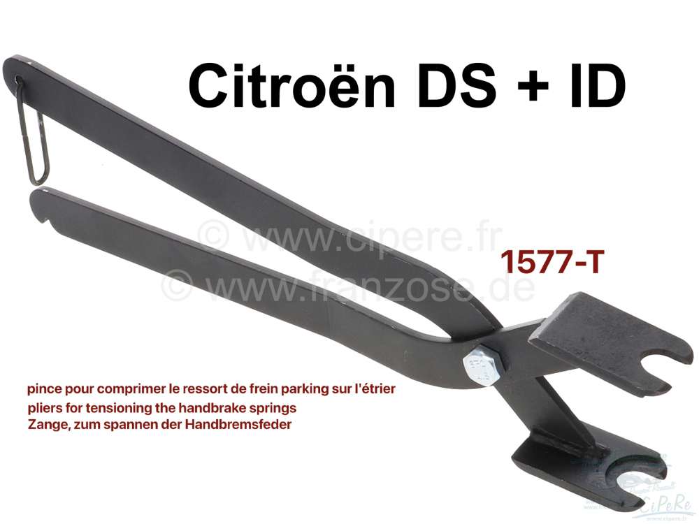 Citroen-DS-11CV-HY - Pliers 1577-T for tensioning the handbrake springs. Suitable for Citroen DS + ID