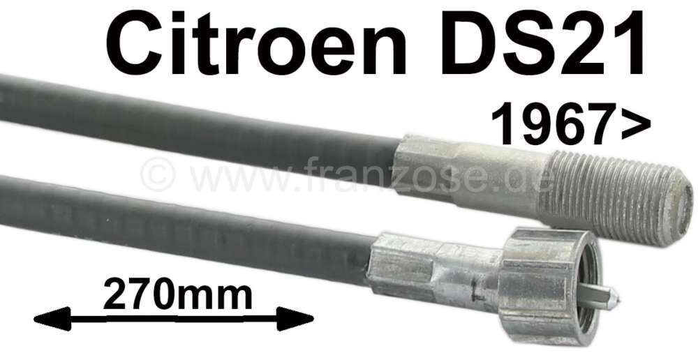 Alle - Speedometer cable above. Suitable for Citroen DS21, starting from year of construction 196