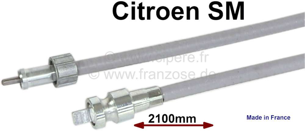 Alle - SM, speedometer cable suitable for Citroen SM. Length: 2110mm.
