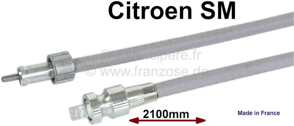 Citroen-DS-11CV-HY - SM, speedometer cable suitable for Citroen SM. Length: 2110mm.