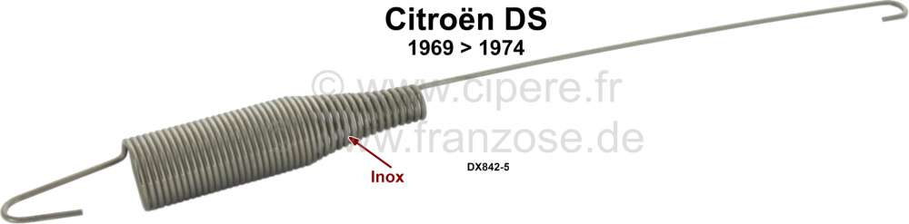 Citroen-DS-11CV-HY - Spring for door brake, rear doors (made from stainless steel). Suitable for Citroen DS, of