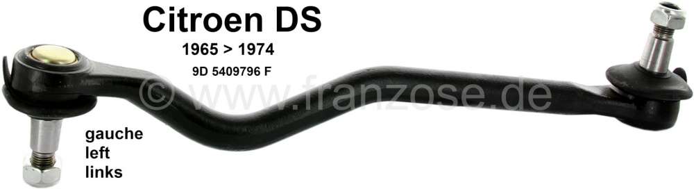 Citroen-DS-11CV-HY - Left track rod. Suitable for Citroen DS, starting from year of construction 1965. Or. No. 