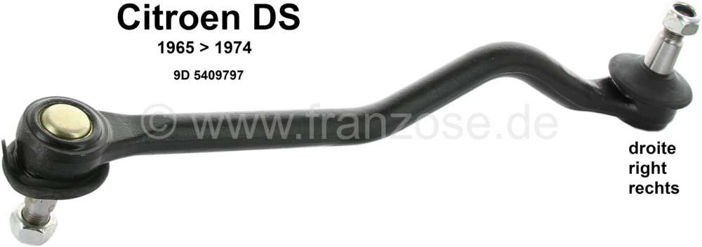 Citroen-DS-11CV-HY - Right track rod. Suitable for Citroen DS, starting from year of construction 1965. Or. No.
