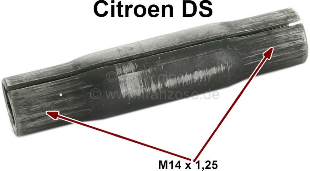 Citroen-DS-11CV-HY - Tie rod inside, tie rod adjusting sleeve (connection from the tie rod to the tie rod end).