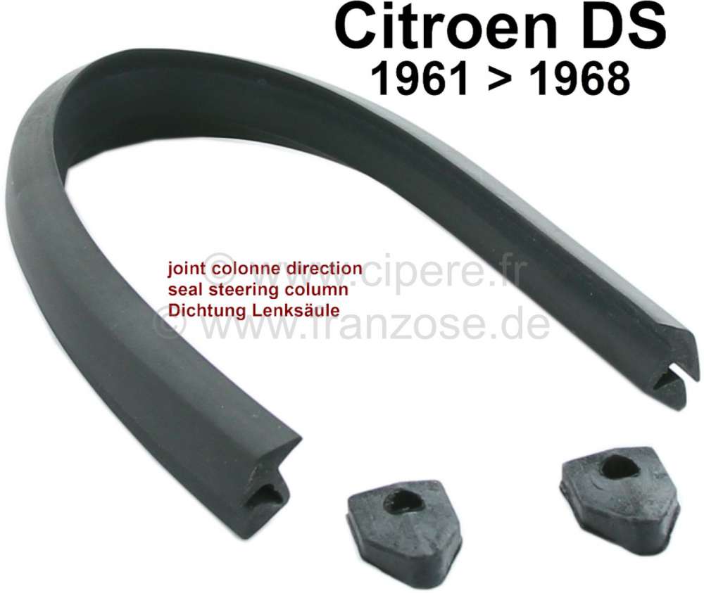 Alle - Rubber between the two halves from the steering column cover. Suitable for Citroen DS, of 