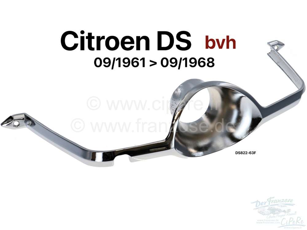 Citroen-DS-11CV-HY - Steering wheel + steering columns cover, from polished stainless steel. Suitable for Citro
