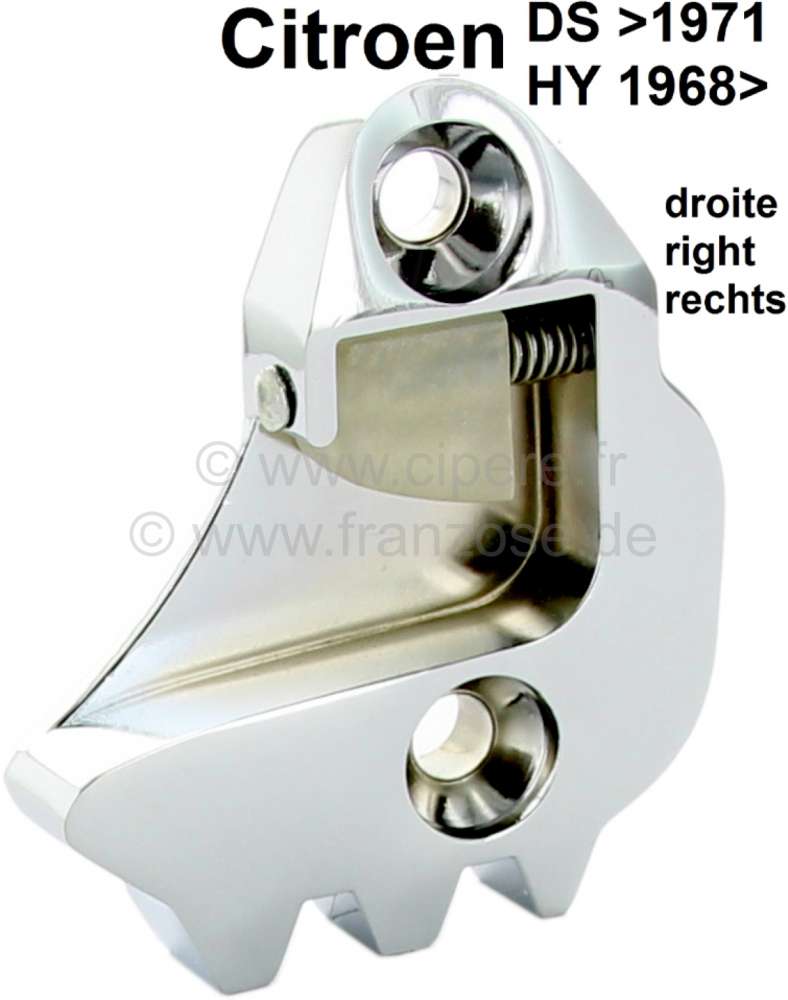 Sonstige-Citroen - Striker plate on the right, chrom-plated. Suitable for Citroen DS, up to year of construct
