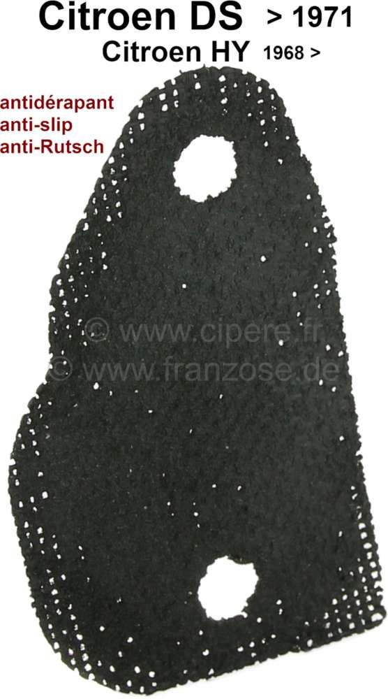 Citroen-DS-11CV-HY - Striker plate underlay. Special coarse seal, so that the striker plate cannot slip (anti-s