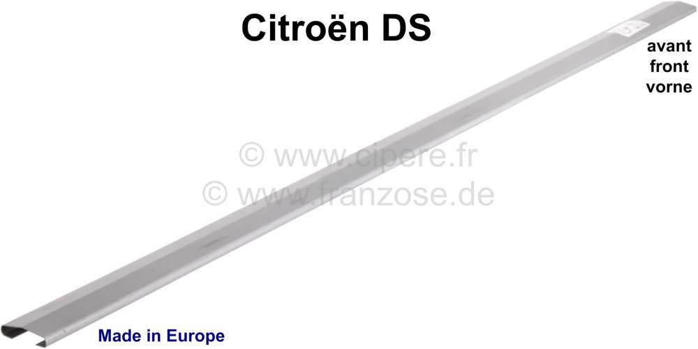 Citroen-DS-11CV-HY - Support rail for door rubber, front doorbottom, simple. Made in Europe.