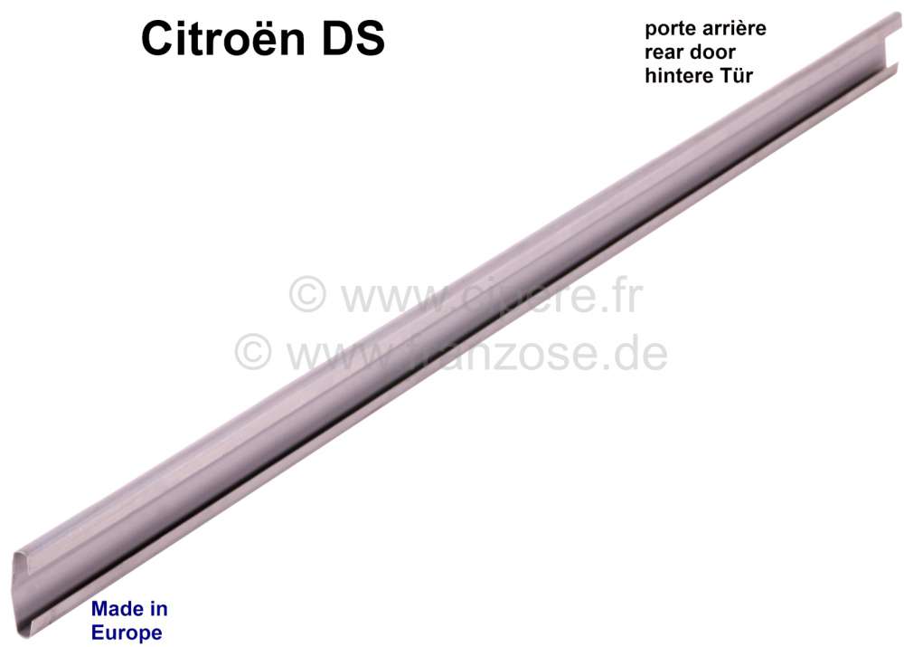 Citroen-DS-11CV-HY - Support rail for door rubber, DS, reardoor bottom, simple. Made in Europe.