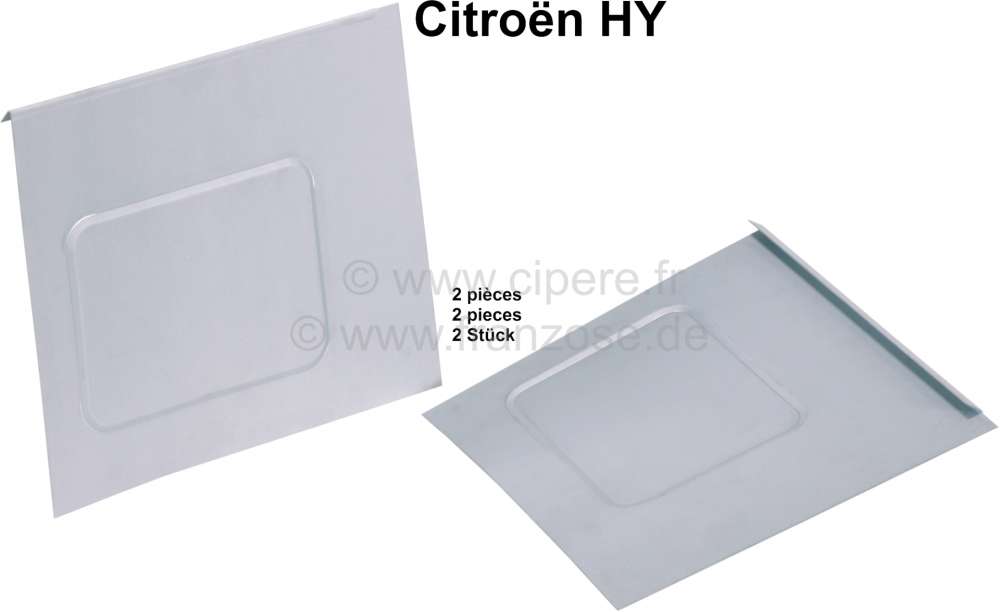 Citroen-DS-11CV-HY - Tail sheet metal on the left + on the right for increase of the roof (175mm highly). This 