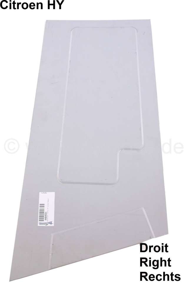 Citroen-DS-11CV-HY - Tail sheet metal on the right down (without cross-beam on the rear side). Suitable for Cit