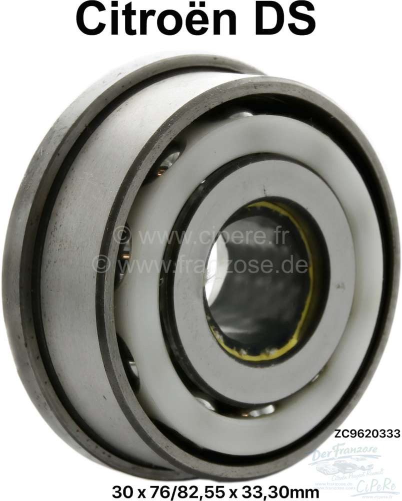Citroen-DS-11CV-HY - Double ball bearing, for 5 speed gearbox (front side shaft, between 4 + 5 speed). Suitable
