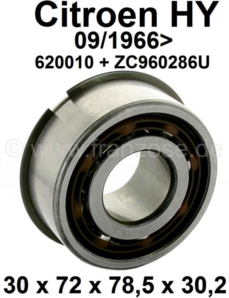 Citroen-DS-11CV-HY - Gearbox bearing lower (jackshaft). Suitable for Citroen HY, starting from year of construc