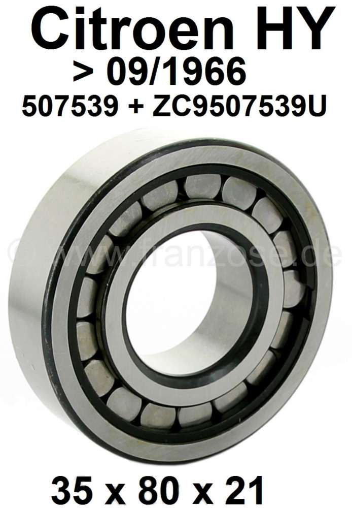 Citroen-DS-11CV-HY - Gearbox bearing, for the shaft for the bevel gear. Suitable for Citroen HY, to year of con