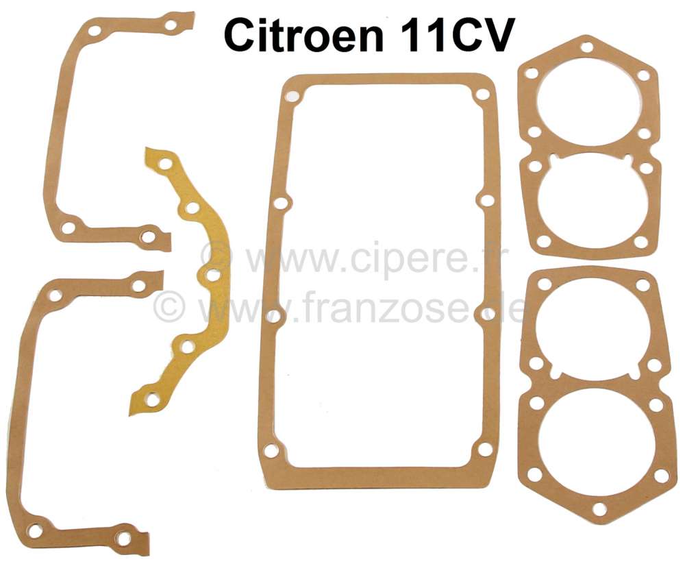 Citroen-DS-11CV-HY - Gearbox gasket kit. Suitable for Citroen 11CV. Or. No. 500835