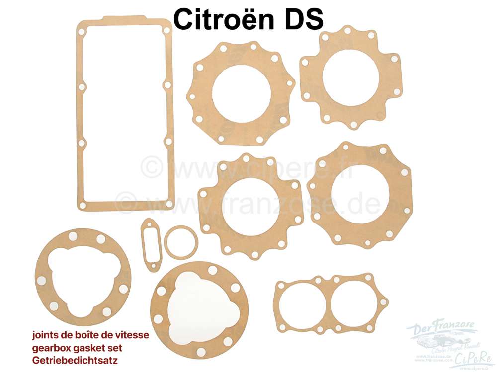 Citroen-DS-11CV-HY - Gearbox gasket set complete. Suitable for Citroen DS + ID.