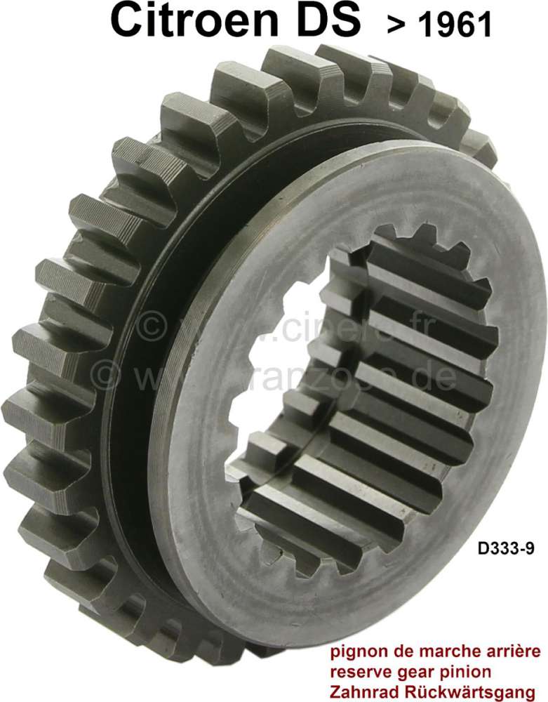 Citroen-2CV - Reverse gear pinion. Suitable for Citroen DS, to year of construction 1961 (1 serie). Or. 