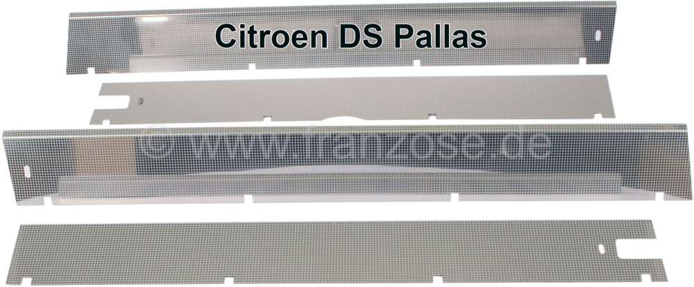 Citroen-DS-11CV-HY - Box sill lining set outside, laterally, from stainless steel. Suitable for Citroen DS Pall
