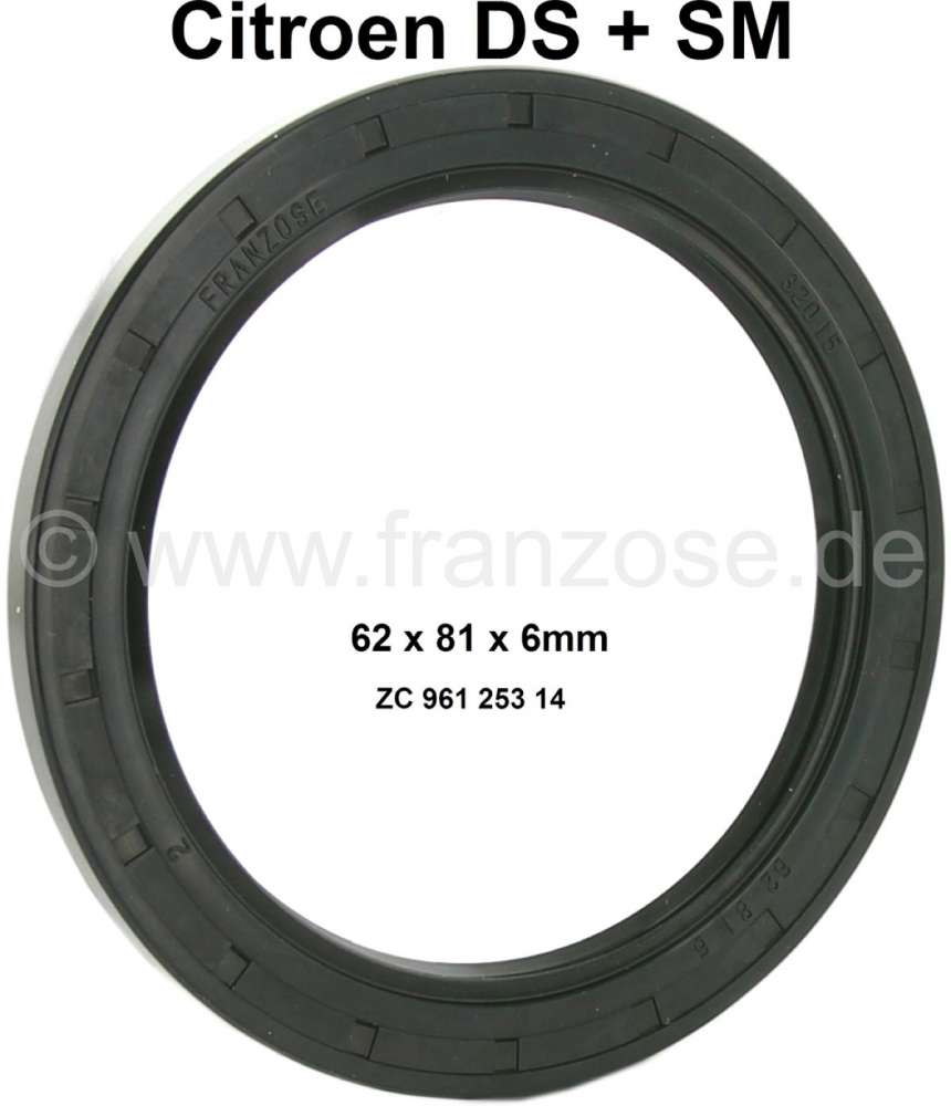 Citroen-2CV - Wheel bearing shaft seal rear. Suitable for Citroen DS + SM. Sealing for brake drum with w