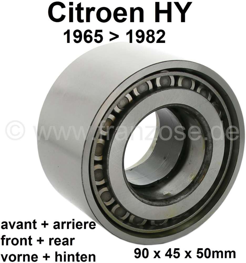Citroen-2CV - Wheel bearing, suitable for Citroen HY, of year of construction 1965 to 1982. In front or 