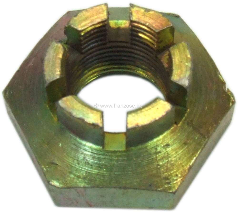 Citroen-DS-11CV-HY - Crown nut for the wheel bearing at the rear axle. Suitable for Citroen 11CV + 15CV. Or. No