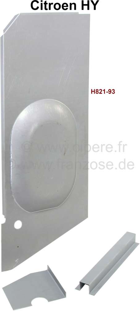 Citroen-DS-11CV-HY - Wheel housing on the left: Web (vertical) plate in front in the wheel housing, before the 