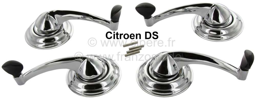 Citroen-DS-11CV-HY - Window crank chrom-plated (4 pieces). Reproduction from a accessory window crank. Suitable