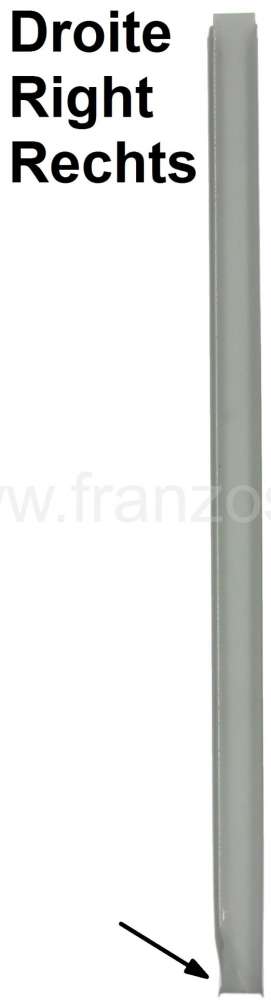 Citroen-DS-11CV-HY - Windshield frame repair sheet right. Suitable for Citroen DS. (On A-pillar, the windshield