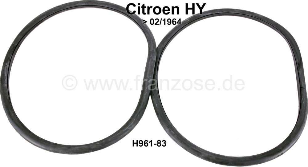 Citroen-DS-11CV-HY - Windshield seal (2 pieces). Suitable for Citroen HY, up to year of construction 2/1964 ( s