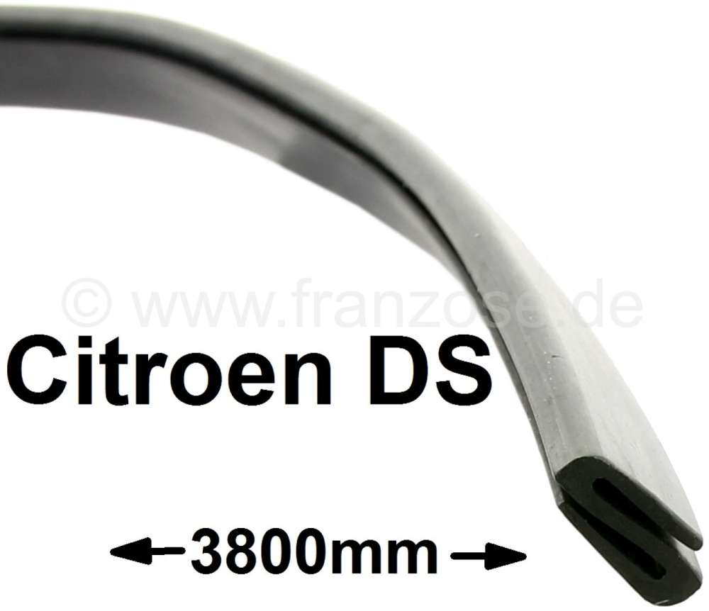 Citroen-DS-11CV-HY - Z-rubber, at the box sill. Suitable for Citroen DS. Length: 3800mm. This rubber seal`s the