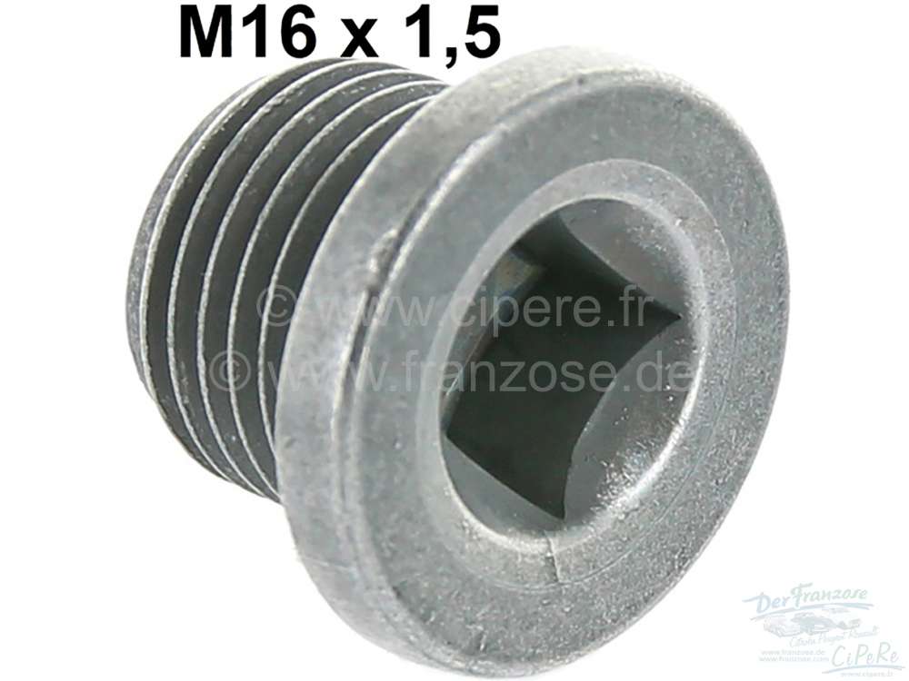 Sonstige-Citroen - Oil drain screw without magnet (interior square 8x8). Thread: M16 x 1,5. Suitable for Peug
