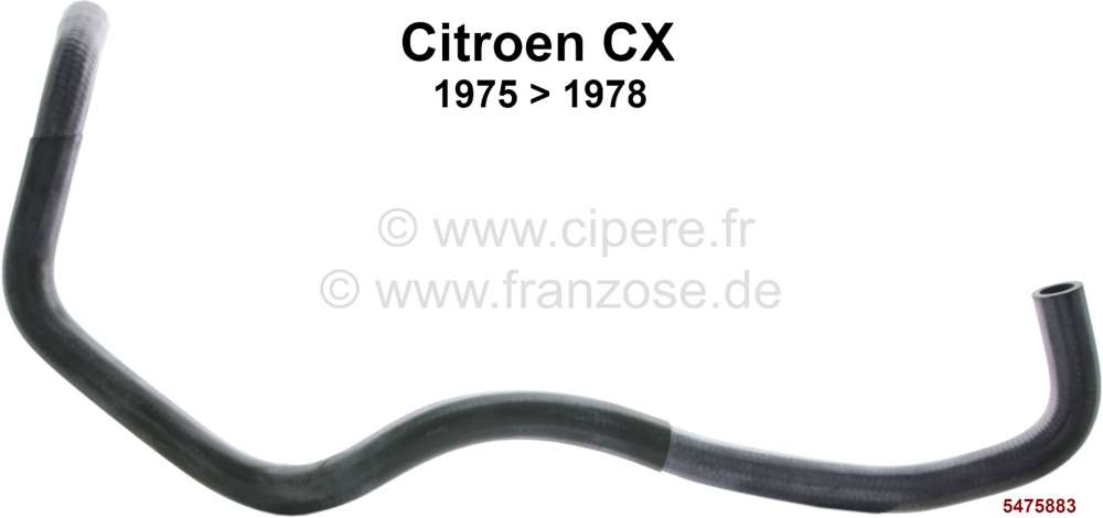 Alle - CX, radiator hose for the heat exchanger (heating), on the left on the crossing fitting. S