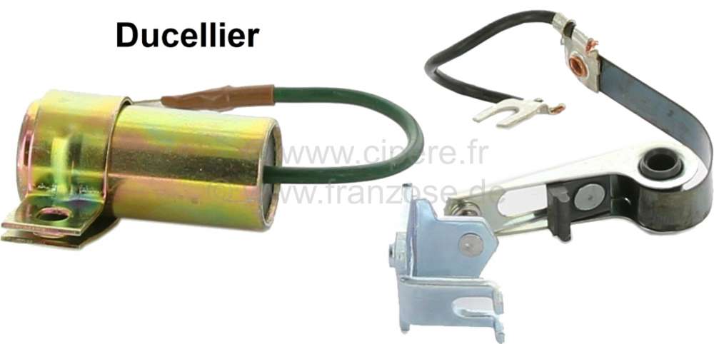 Citroen-2CV - Ducellier, ignition contact + condenser. Suitable for R4 GTL, starting from year of constr