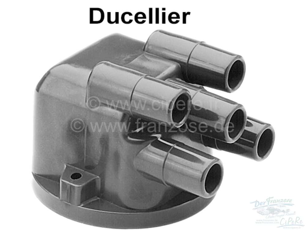 Citroen-2CV - Ducellier, distributor cap bent, locks. Suitable for Citroen BX (14+16), VISA (1.0 + 1.1 +