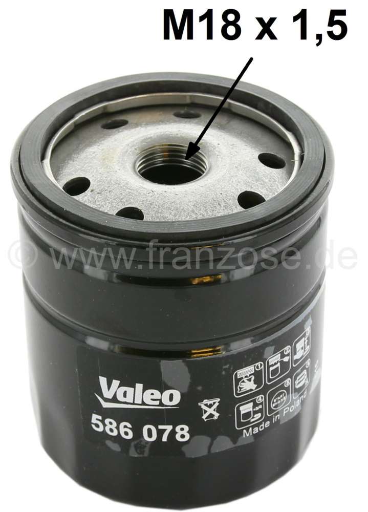 Peugeot - Oil filter, for Peugeot 204, of year of construction 10/1970 to 09/1975. Peugeot 304, Peug