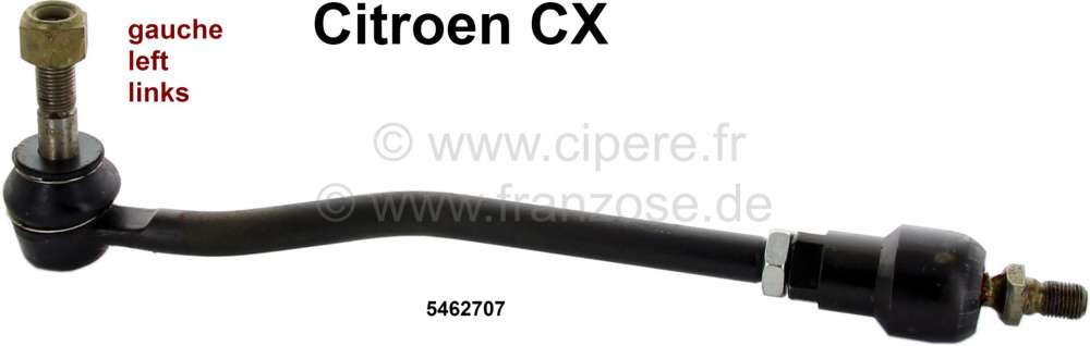 Tie rod completely on the left. Suitable for Citroen CX (serie 1  